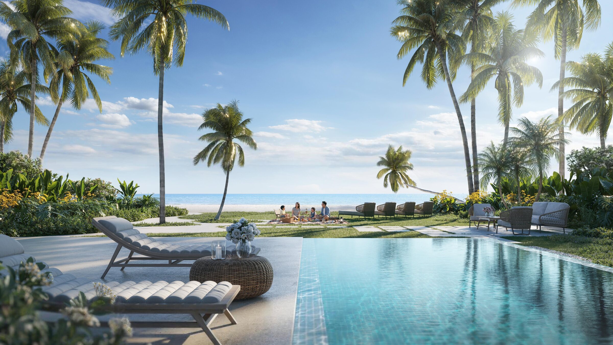 Hoiana Beach Villas oceanfront pool
